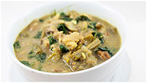 Brown rice vegetable fish stew - សំលកកូរ