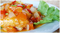 Stir fried fish with sour sauce - ត្រីចៀនជូរអែម