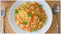 Khmer fried rice - បាយឆាបន្លែ